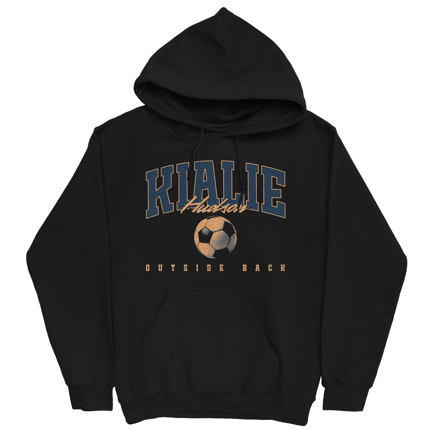 KIALIE HUDSON RETRO BLACK HOODIE