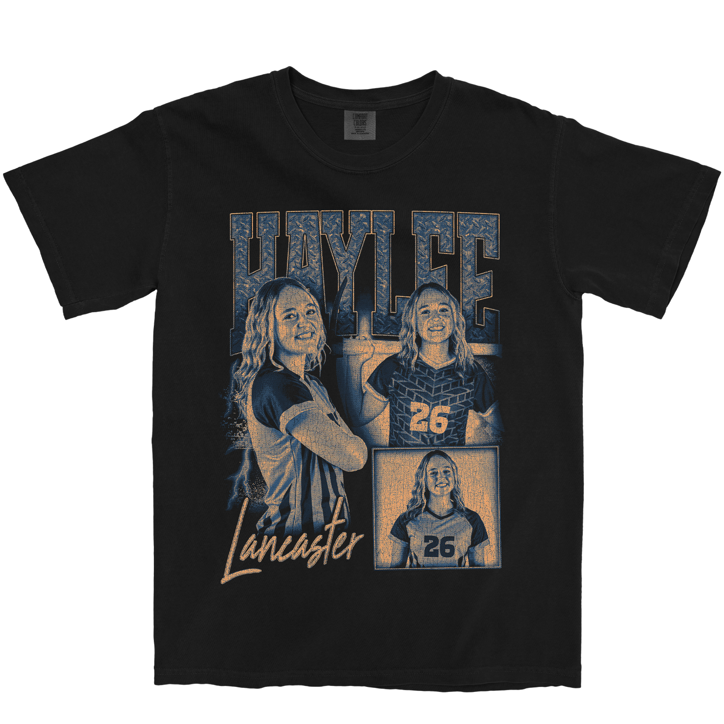 HAYLEE LANCASTER GRAPHIC BLACK TEE