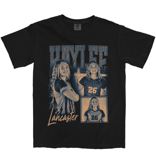 HAYLEE LANCASTER GRAPHIC BLACK TEE