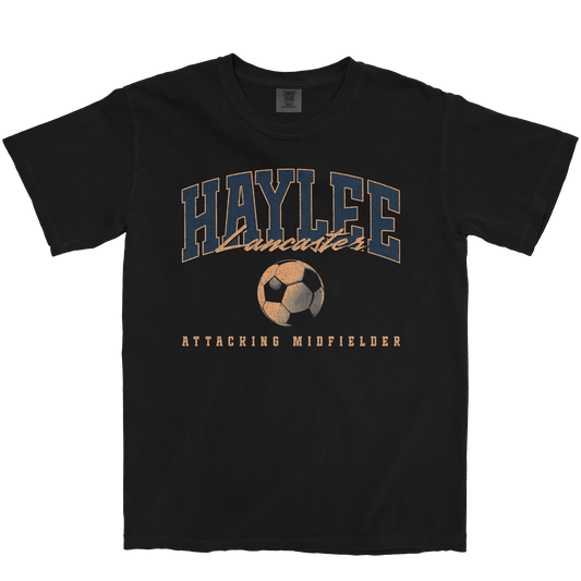 HAYLEE LANCASTER RETRO BLACK TEE