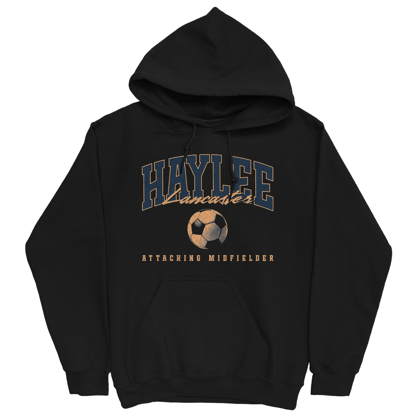 HAYLEE LANCASTER RETRO BLACK HOODIE