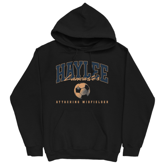 HAYLEE LANCASTER RETRO BLACK HOODIE