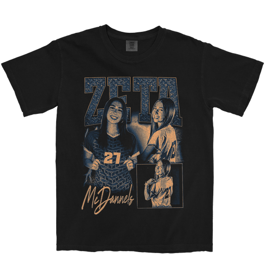 ZETA MCDANNELS GRAPHIC BLACK TEE