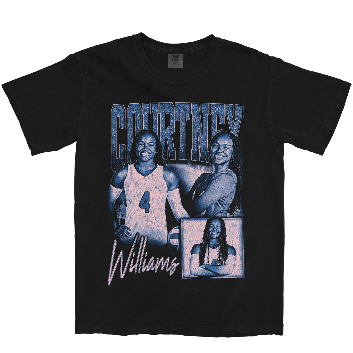 COURTNEY WILLIAMS GRAPHIC BLACK TEE