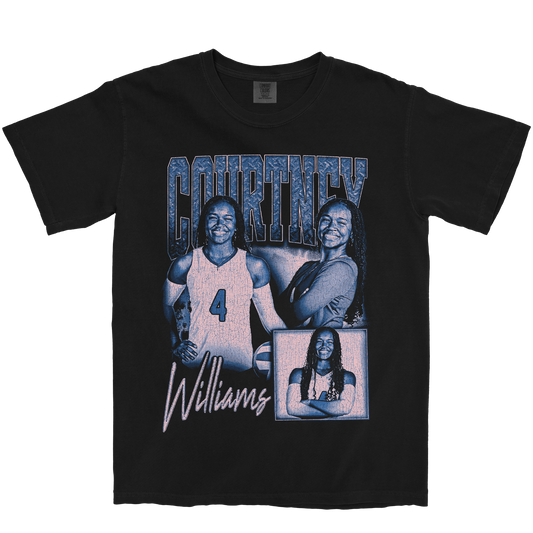 COURTNEY WILLIAMS GRAPHIC BLACK TEE