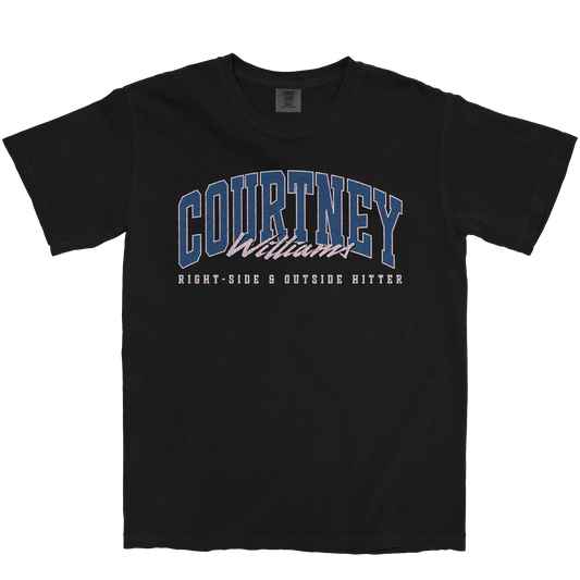 COURTNEY WILLIAMS RETRO BLACK TEE