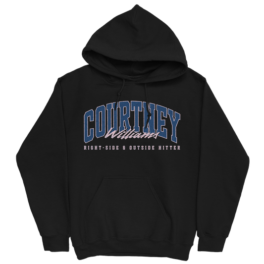 COURTNEY WILLIAMS RETRO BLACK HOODIE