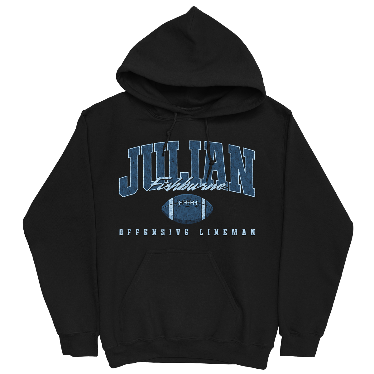 JULIAN FISHBURNE RETRO BLACK HOODIE