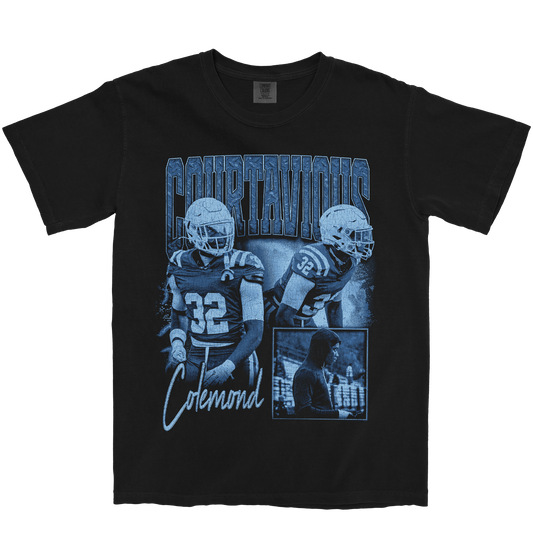 COURTAVIOUS COLEMOND GRAPHIC BLACK TEE