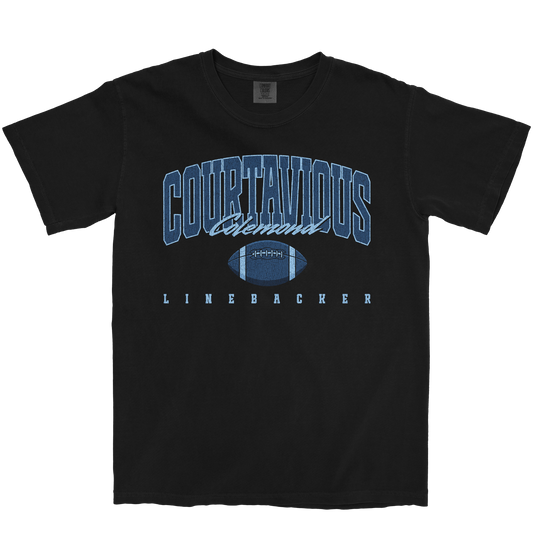 COURTAVIOUS COLEMOND RETRO BLACK TEE