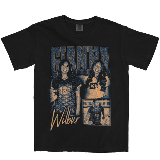 GIANNA WILBUR GRAPHIC BLACK TEE