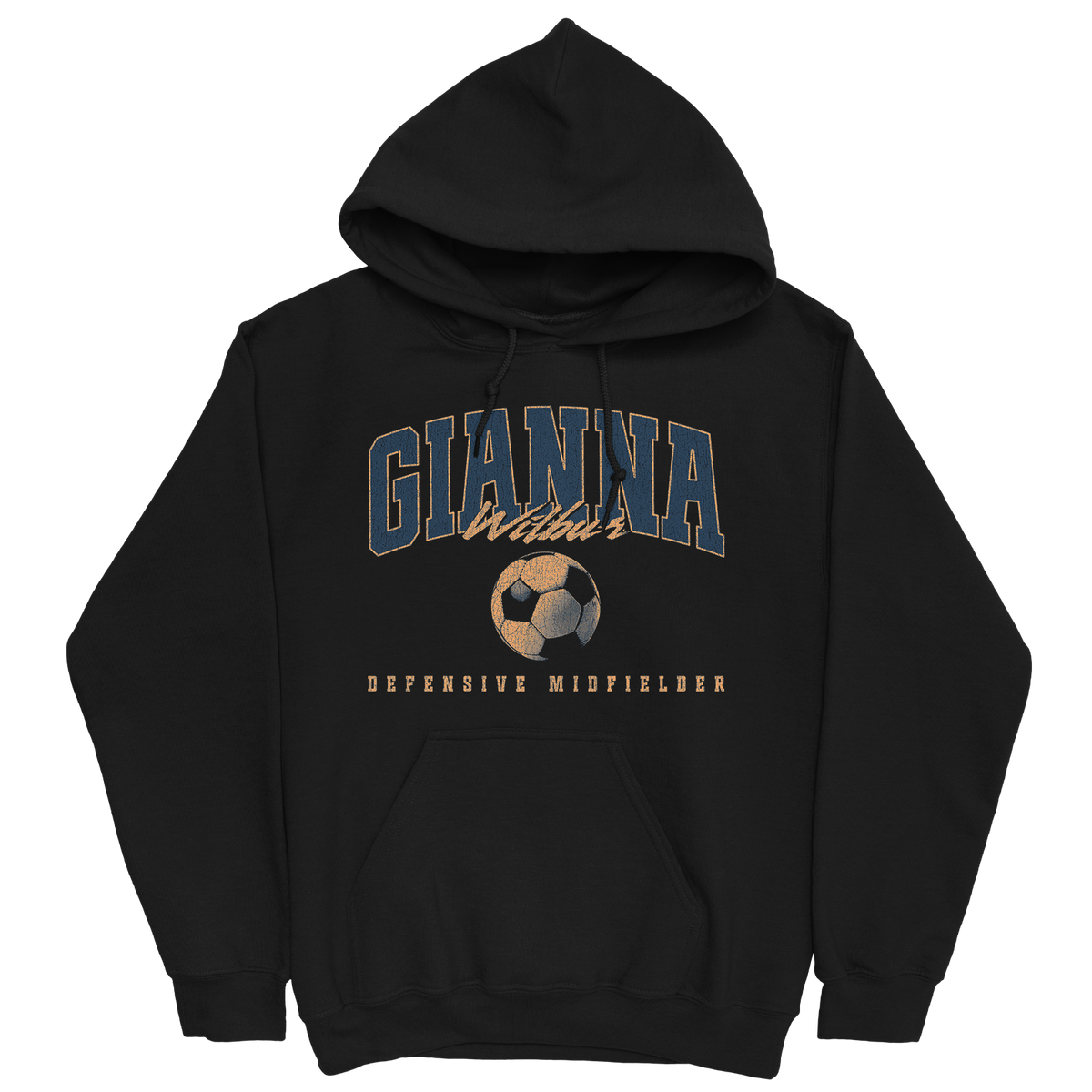 GIANNA WILBUR RETRO BLACK HOODIE