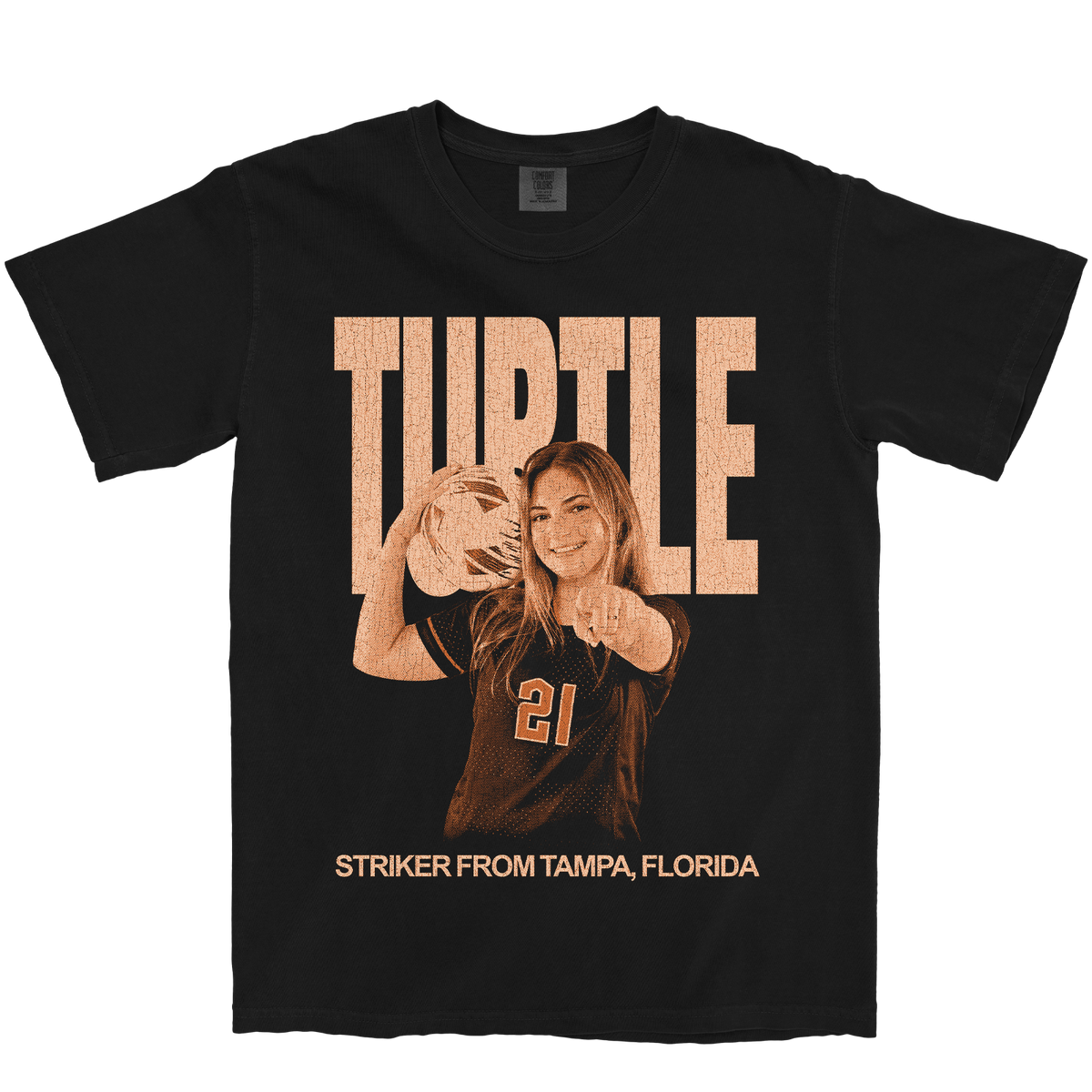 MIA TURTLE VINTAGE BLACK TEE