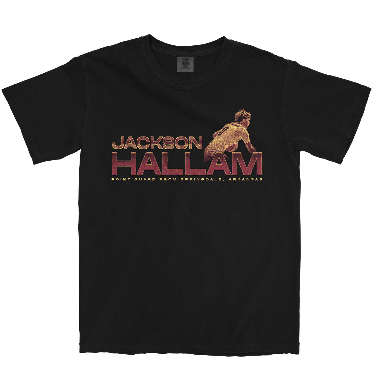 JACKSON HALLAM RETRO BLACK TEE