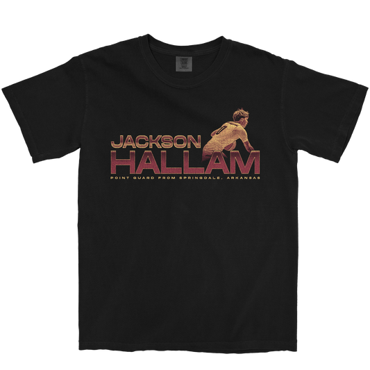 JACKSON HALLAM RETRO BLACK TEE