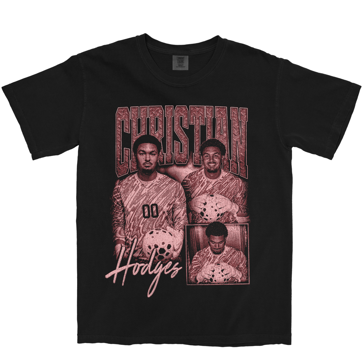 CHRISTIAN HODGES GRAPHIC BLACK TEE