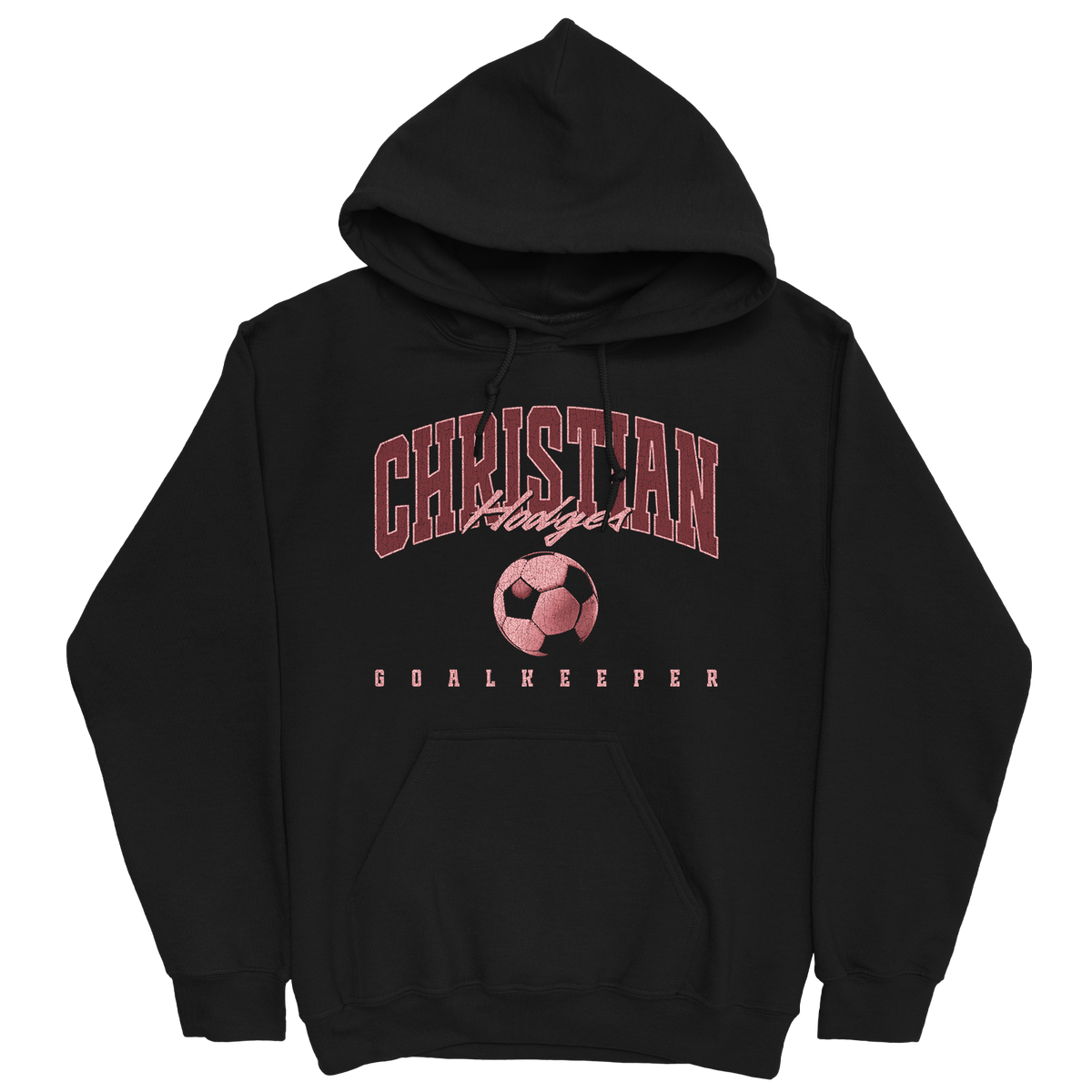 CHRISTIAN HODGES RETRO BLACK HOODIE