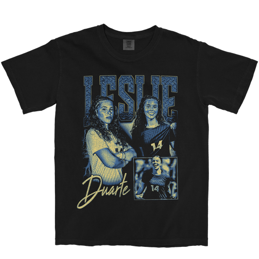 LESLIE DUARTE GRAPHIC BLACK TEE