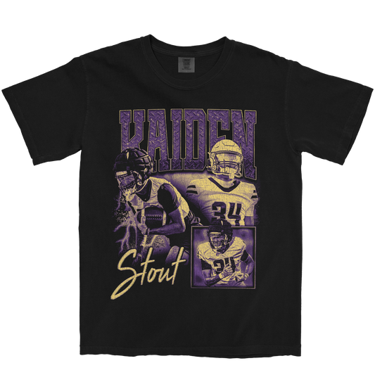 KAIDEN STOUT GRAPHIC BLACK TEE
