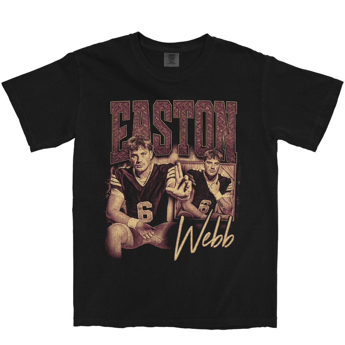EASTON WEBB GRAPHIC BLACK TEE