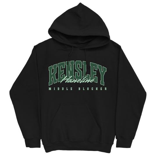 KENSLEY HANELINE RETRO BLACK HOODIE
