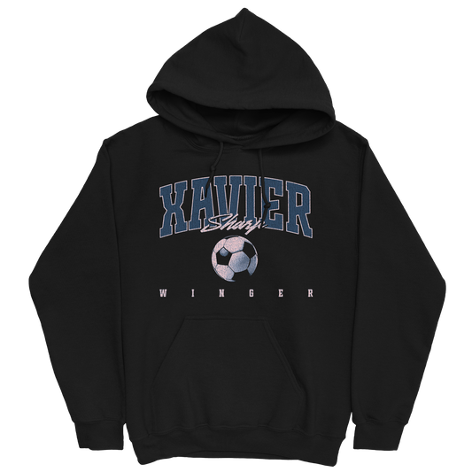 XAVIER SHARP RETRO BLACK HOODIE