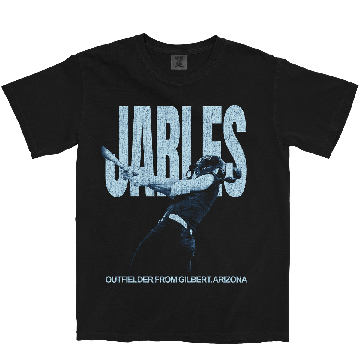 ABRIELLE JARLES VINTAGE BLACK TEE