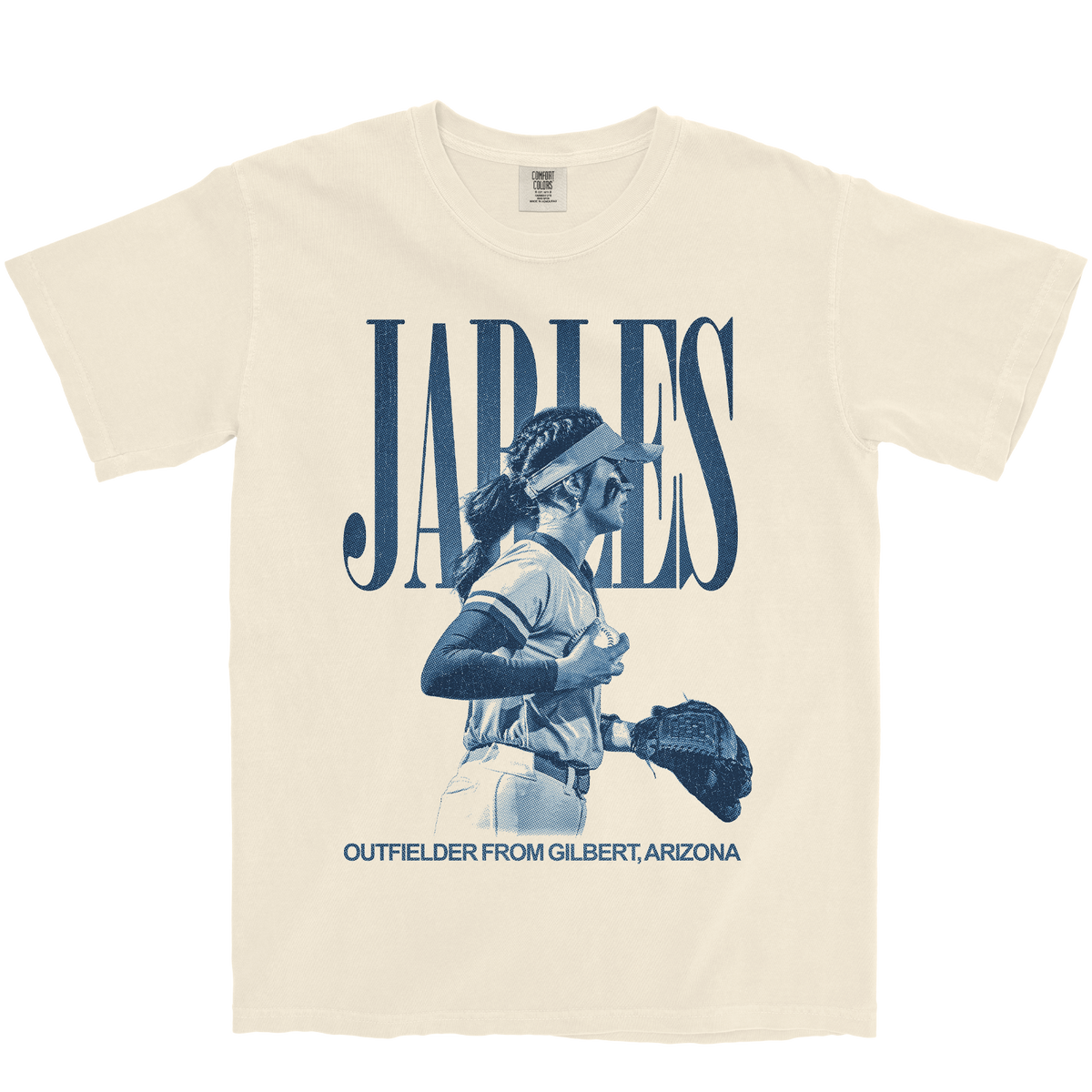 ABRIELLE JARLES VINTAGE IVORY TEE