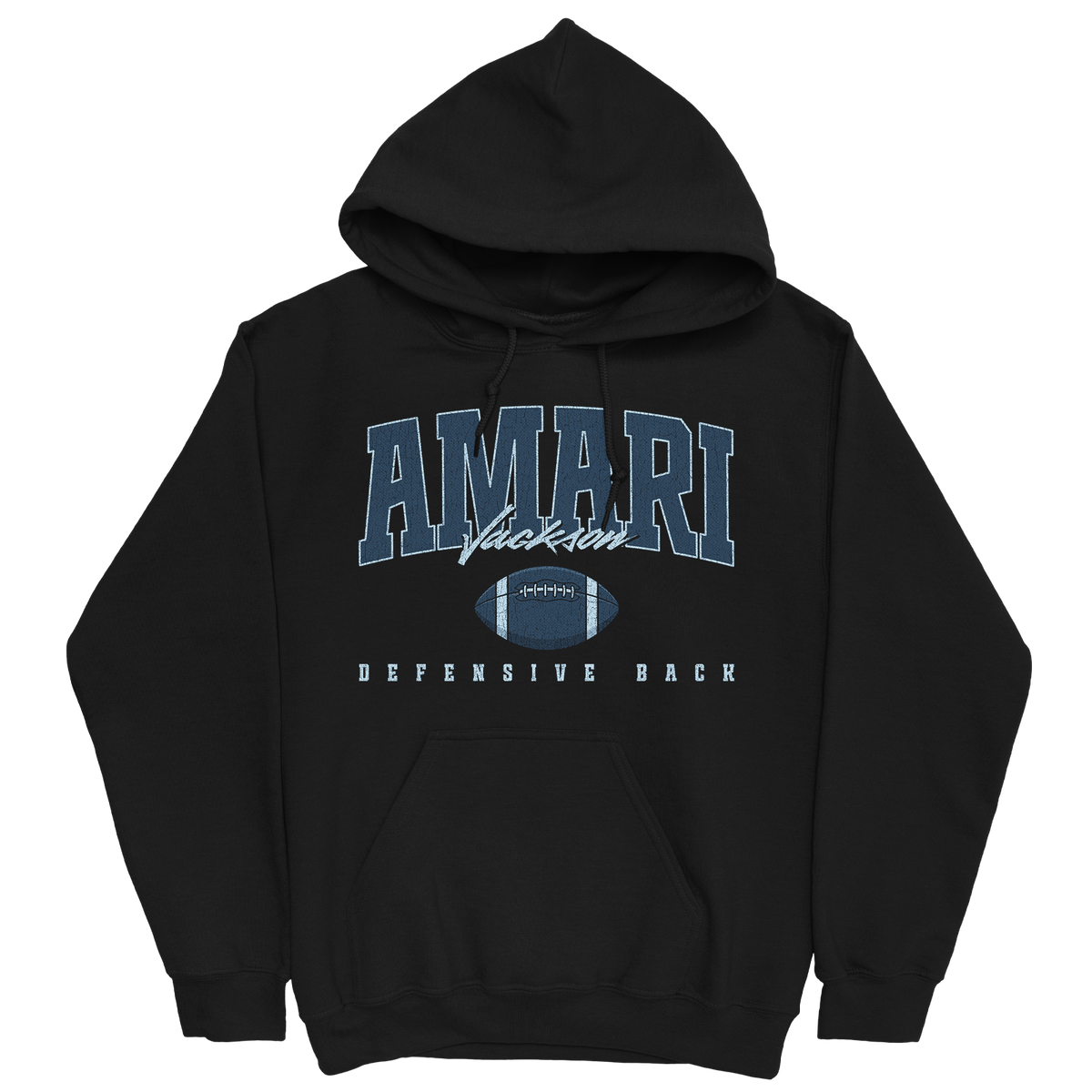 AMARI JACKSON RETRO BLACK HOODIE