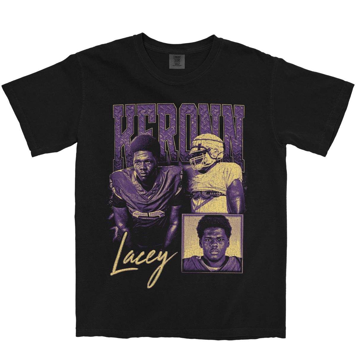 KERONN LACEY GRAPHIC BLACK TEE