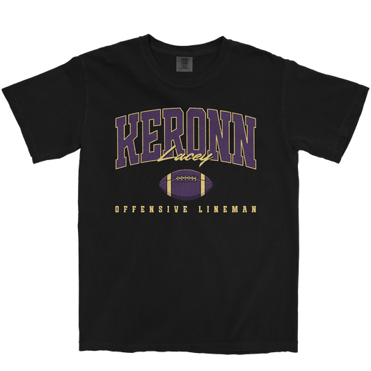 KERONN LACEY RETRO BLACK TEE