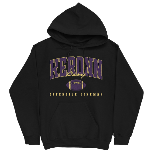 KERONN LACEY RETRO BLACK HOODIE