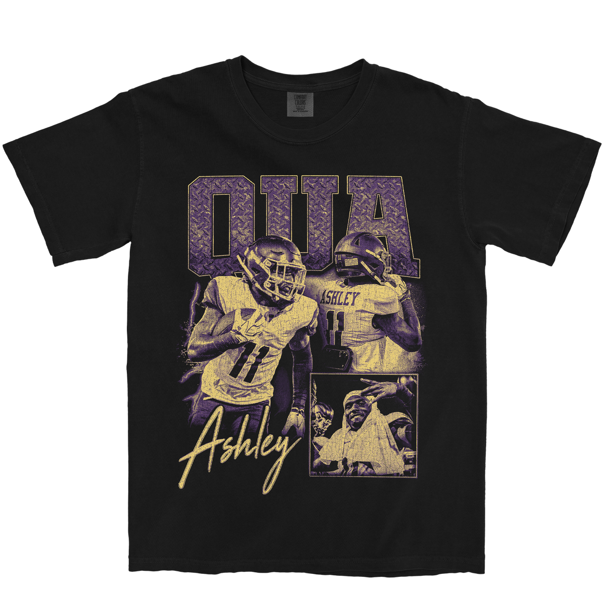 QUA ASHLEY GRAPHIC BLACK TEE