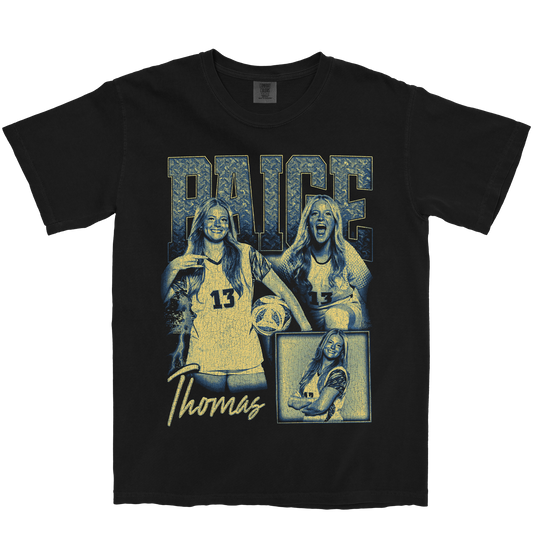 PAIGE THOMAS GRAPHIC BLACK TEE