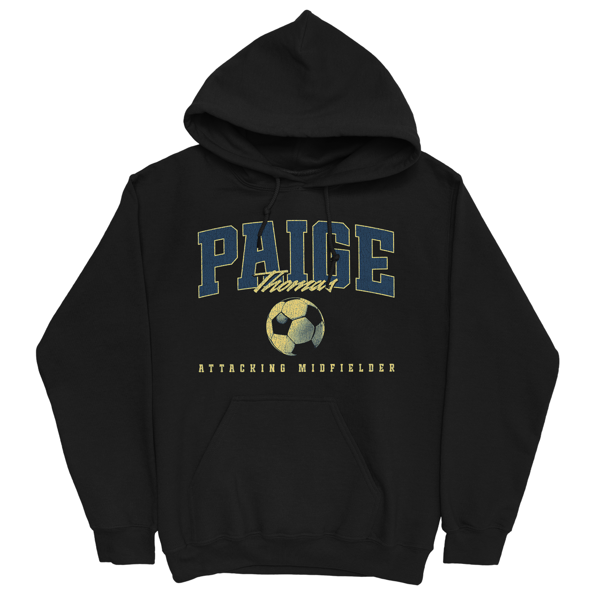 PAIGE THOMAS RETRO BLACK HOODIE