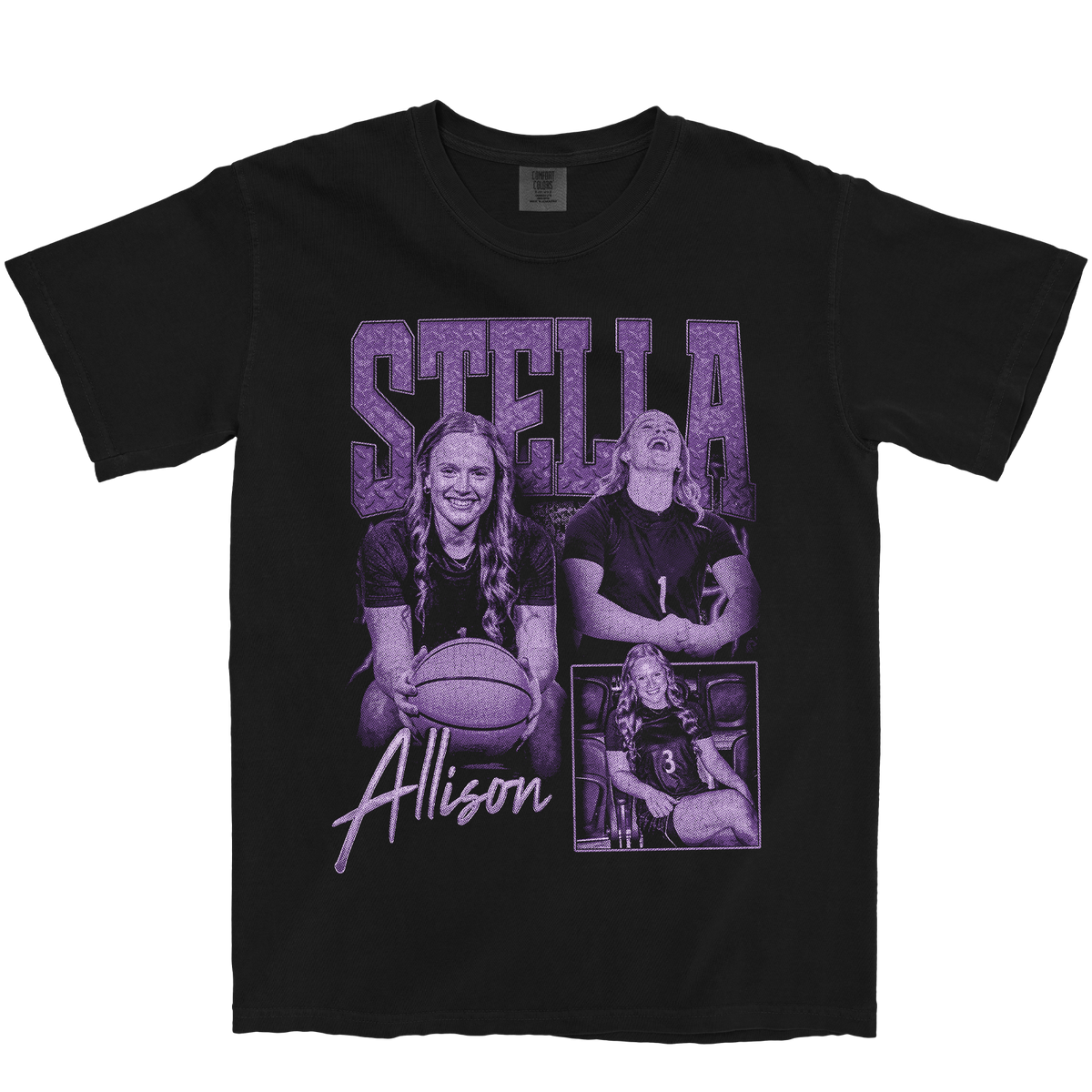 STELLA ALLISON GRAPHIC BLACK TEE