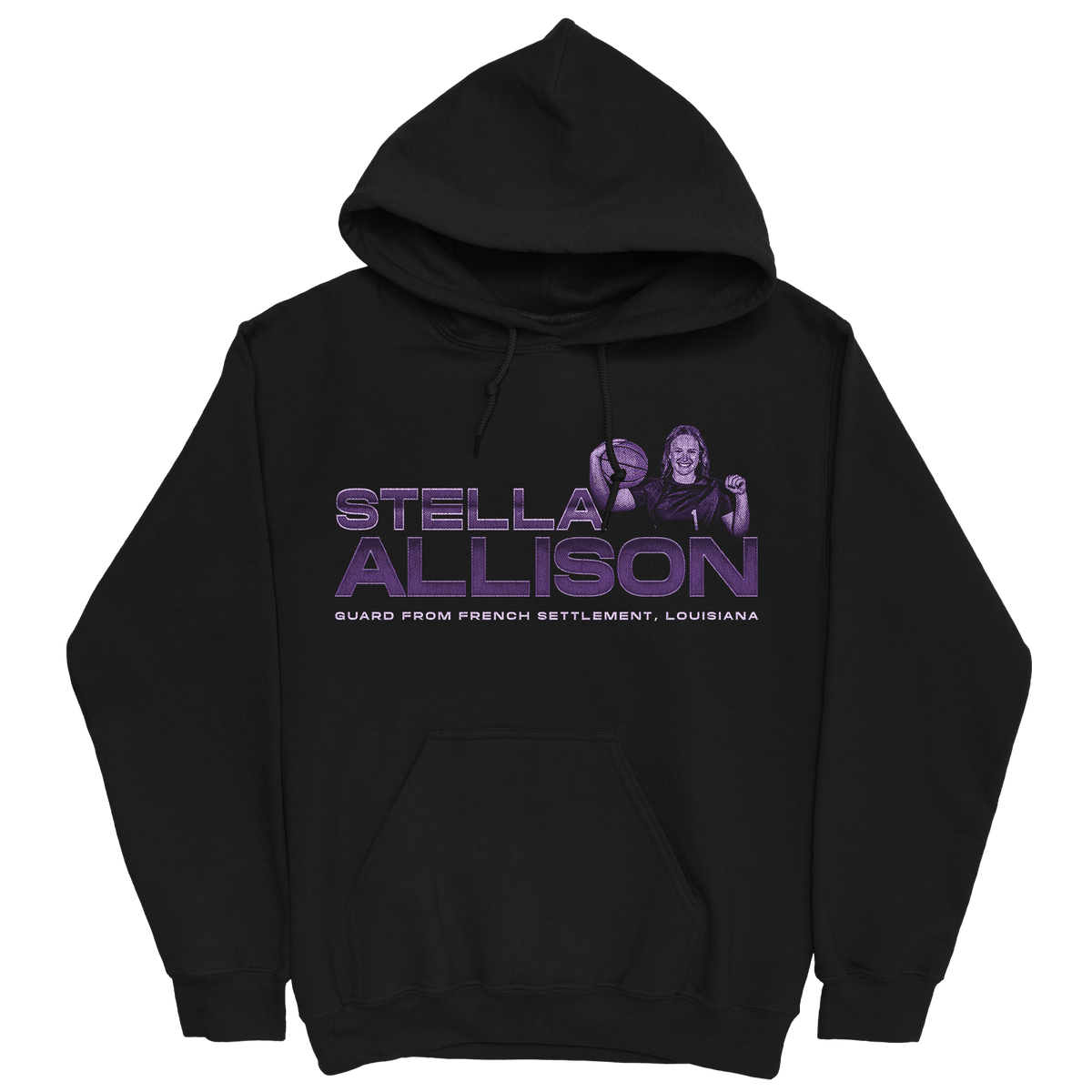 STELLA ALLISON RETRO BLACK HOODIE
