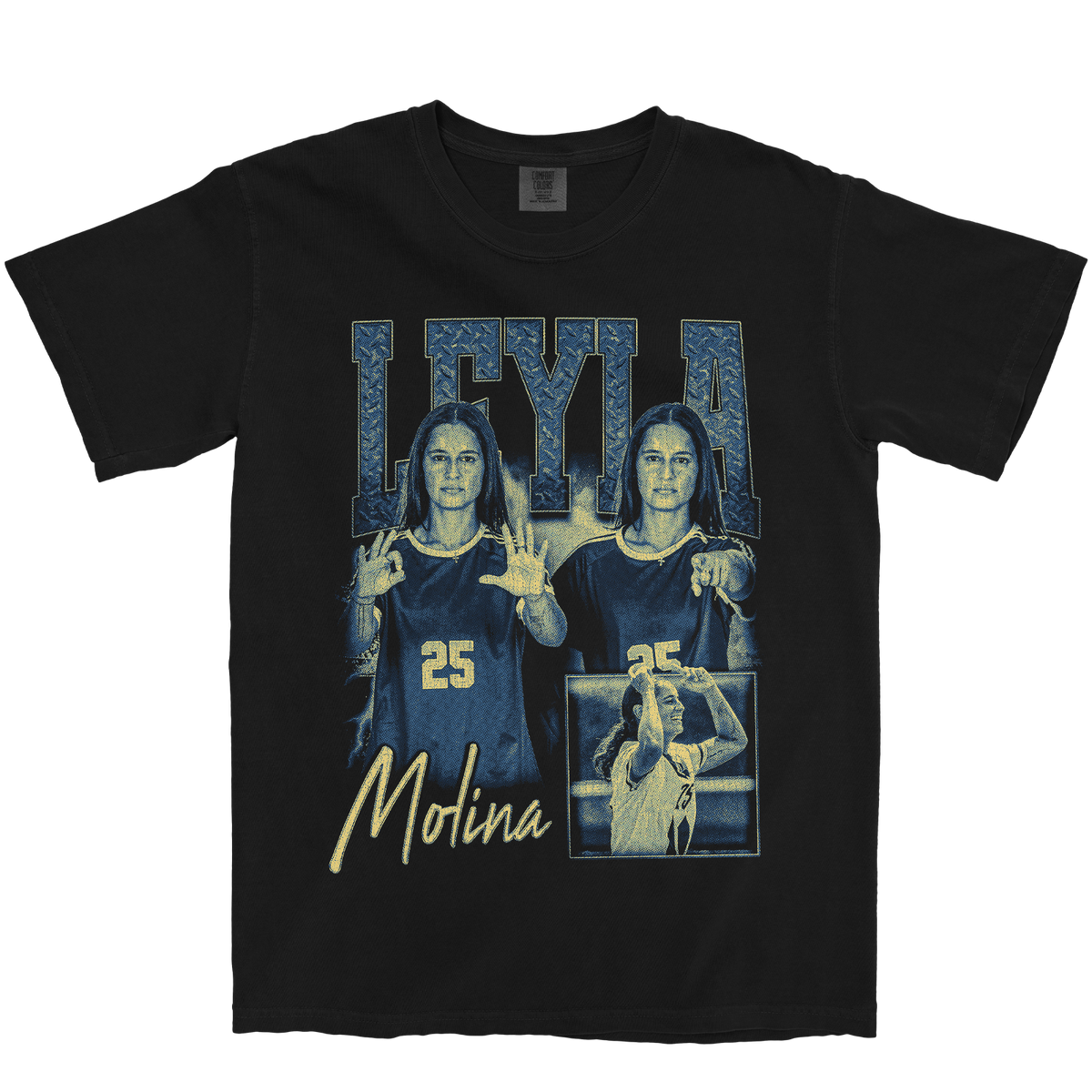 LEYLA MOLINA GRAPHIC BLACK TEE
