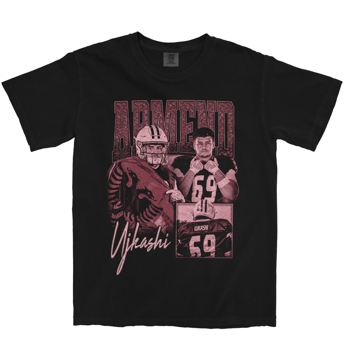 ARMEND UJKASHI GRAPHIC BLACK TEE