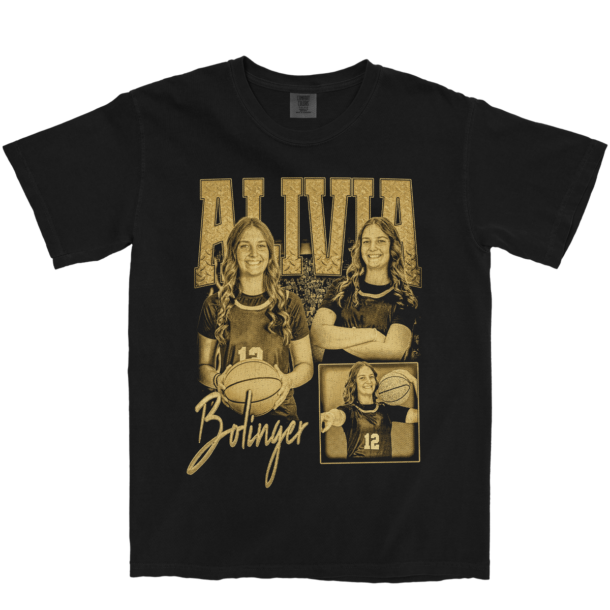 ALIVIA BOLINGER GRAPHIC BLACK TEE