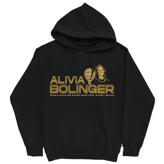 ALIVIA BOLINGER RETRO BLACK HOODIE
