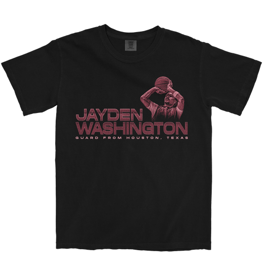 JAYDEN WASHINGTON RETRO BLACK TEE