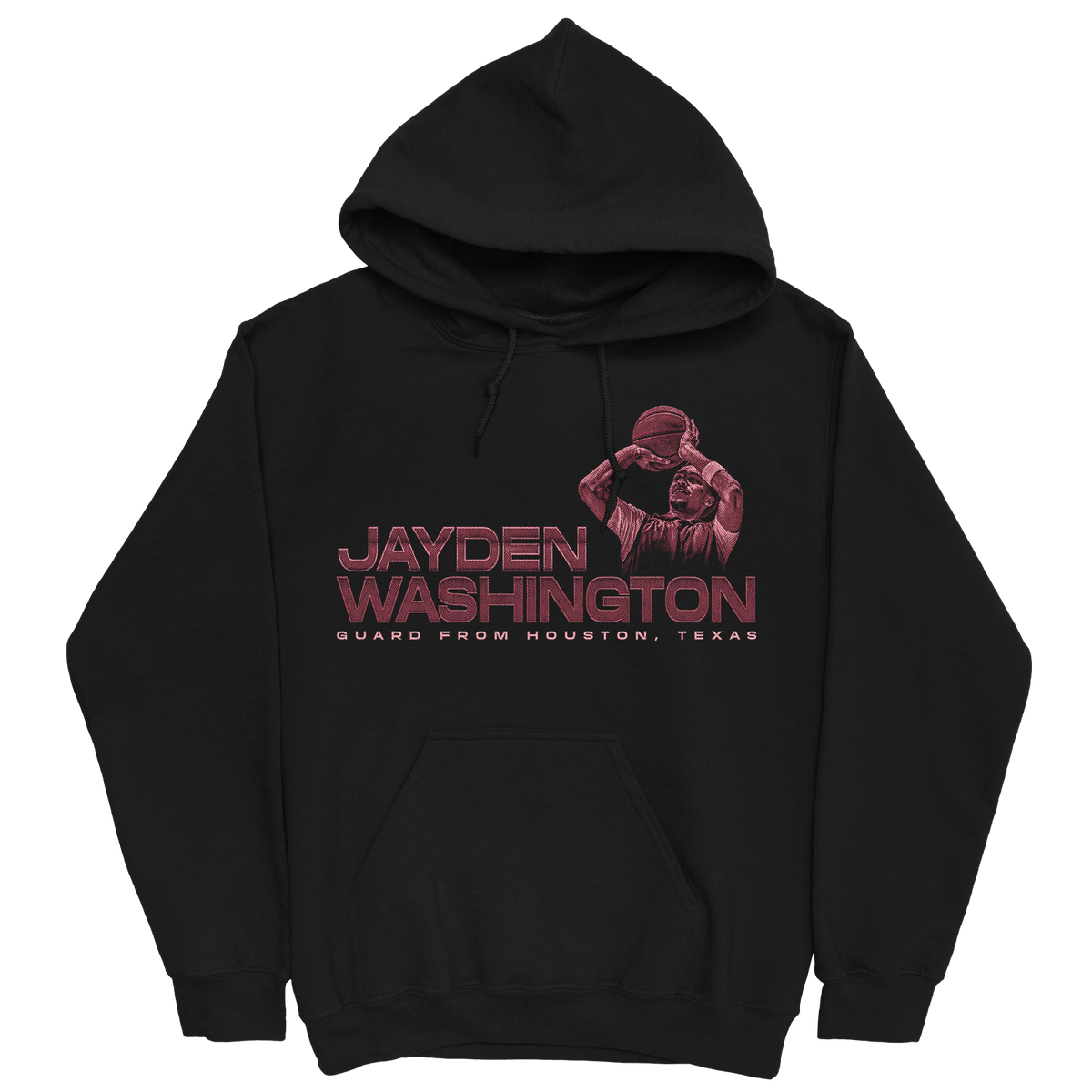 JAYDEN WASHINGTON RETRO BLACK HOODIE