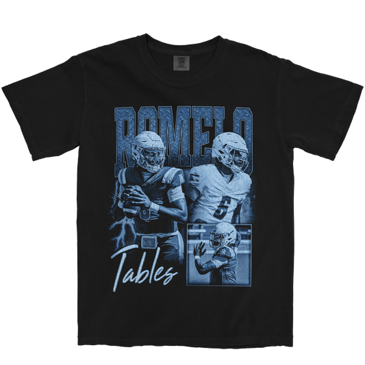ROMELO TABLES GRAPHIC BLACK TEE