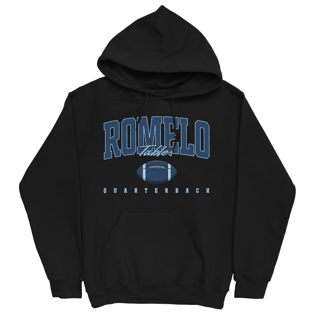 ROMELO TABLES RETRO BLACK HOODIE