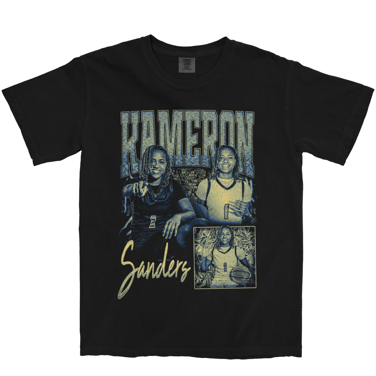 KAMERON SANDERS GRAPHIC BLACK TEE