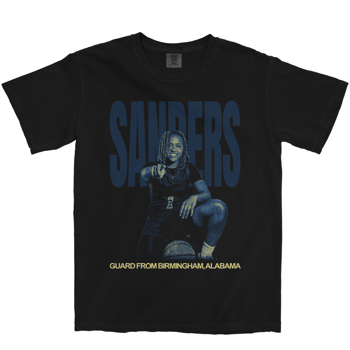 KAMERON SANDERS VINTAGE BLACK TEE