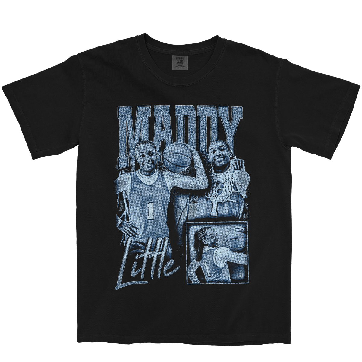 MADDY LITTLE GRAPHIC BLACK TEE