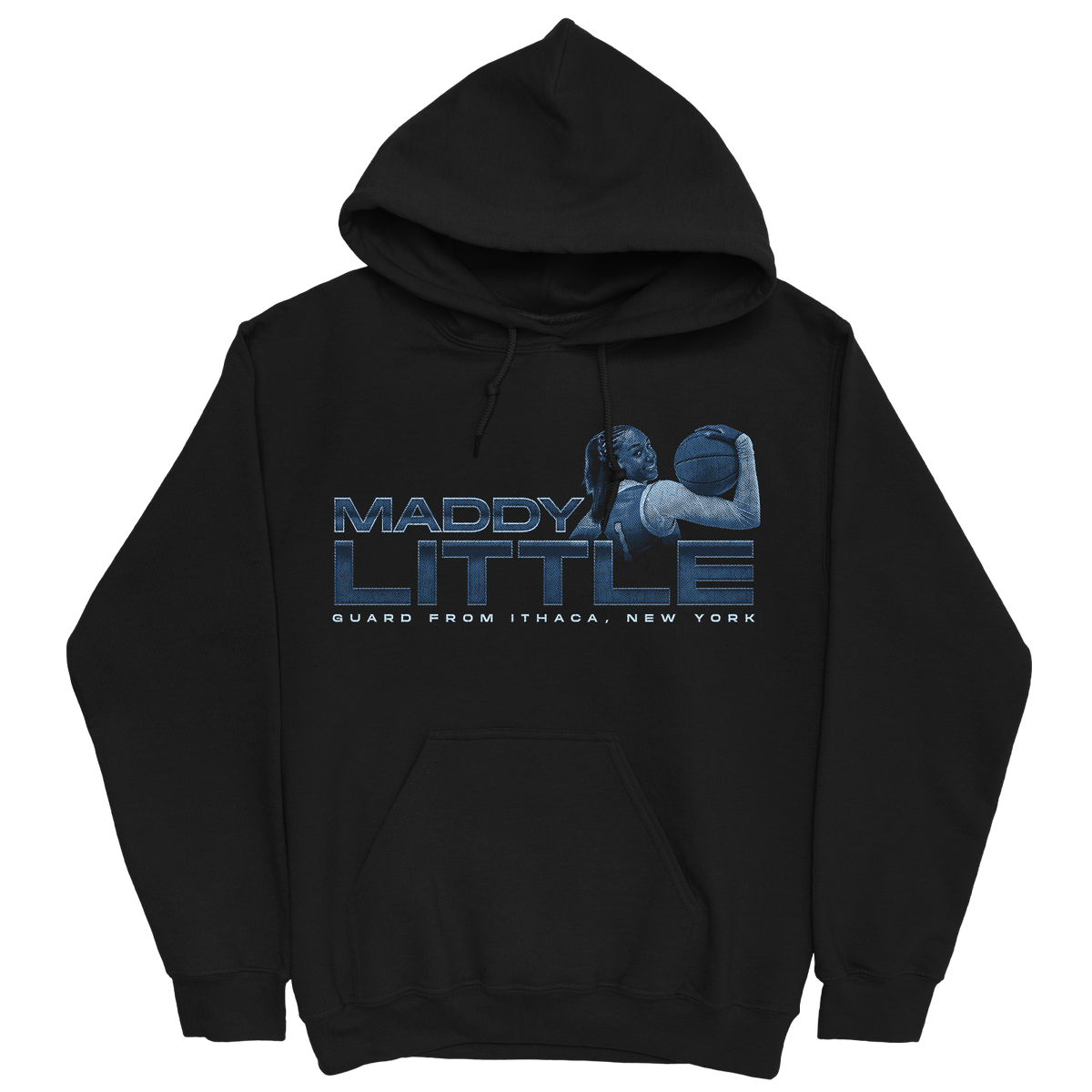 MADDY LITTLE RETRO BLACK HOODIE
