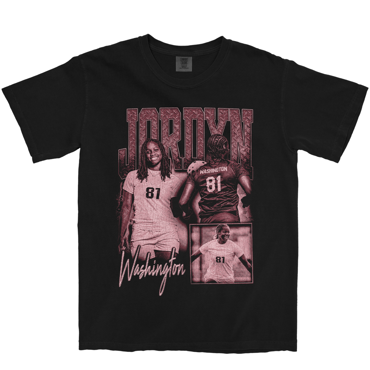 JORDYN WASHINGTON GRAPHIC BLACK TEE